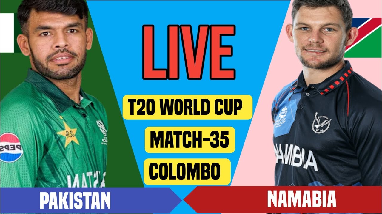 🔴Live: Pakistan vs Namabia T20 World Cup 35th Match Live | Live Cricket Match Today