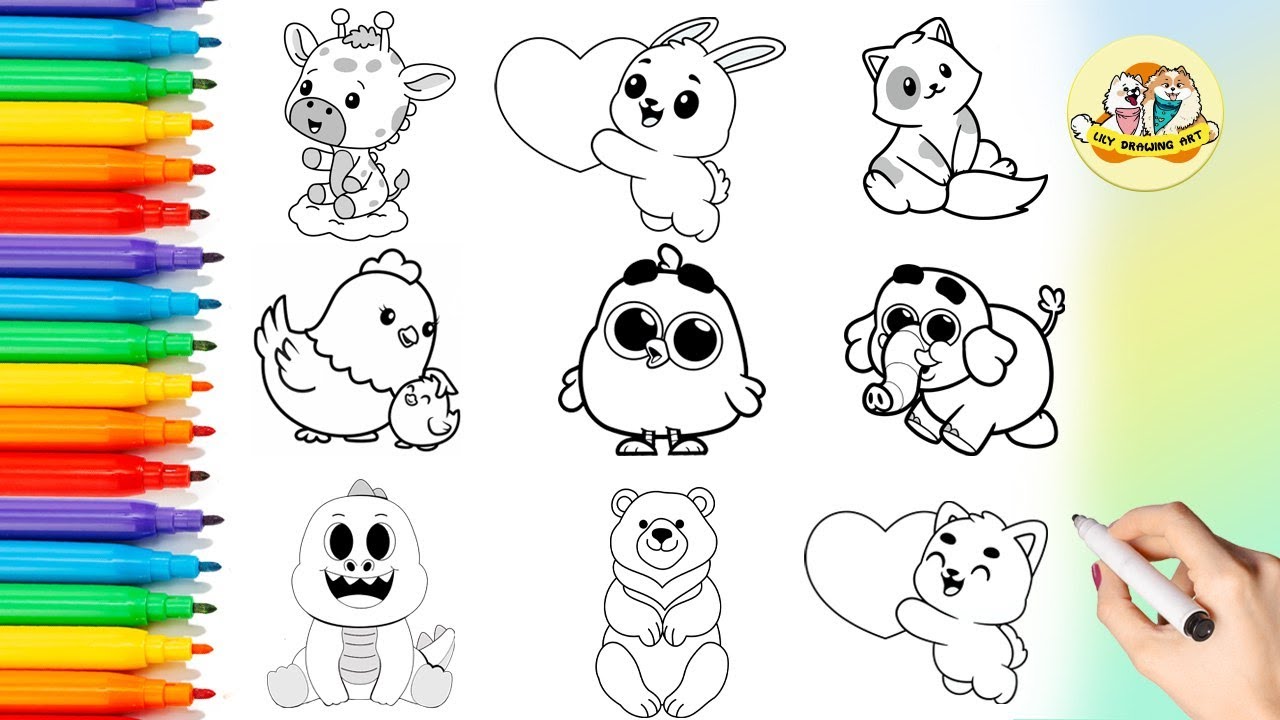 How to Draw a Collection of Adorable Animals | Easy & Fun