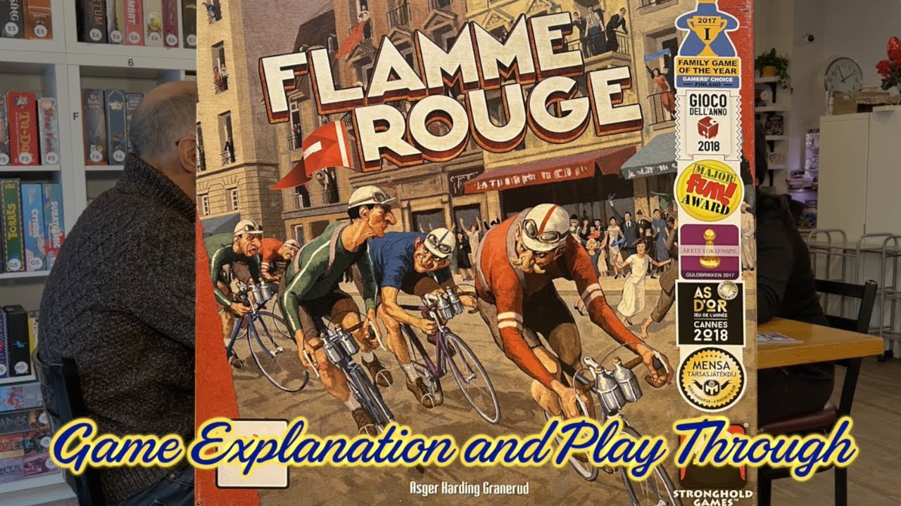 Flamme Rouge.  Rules, set-up and play through.