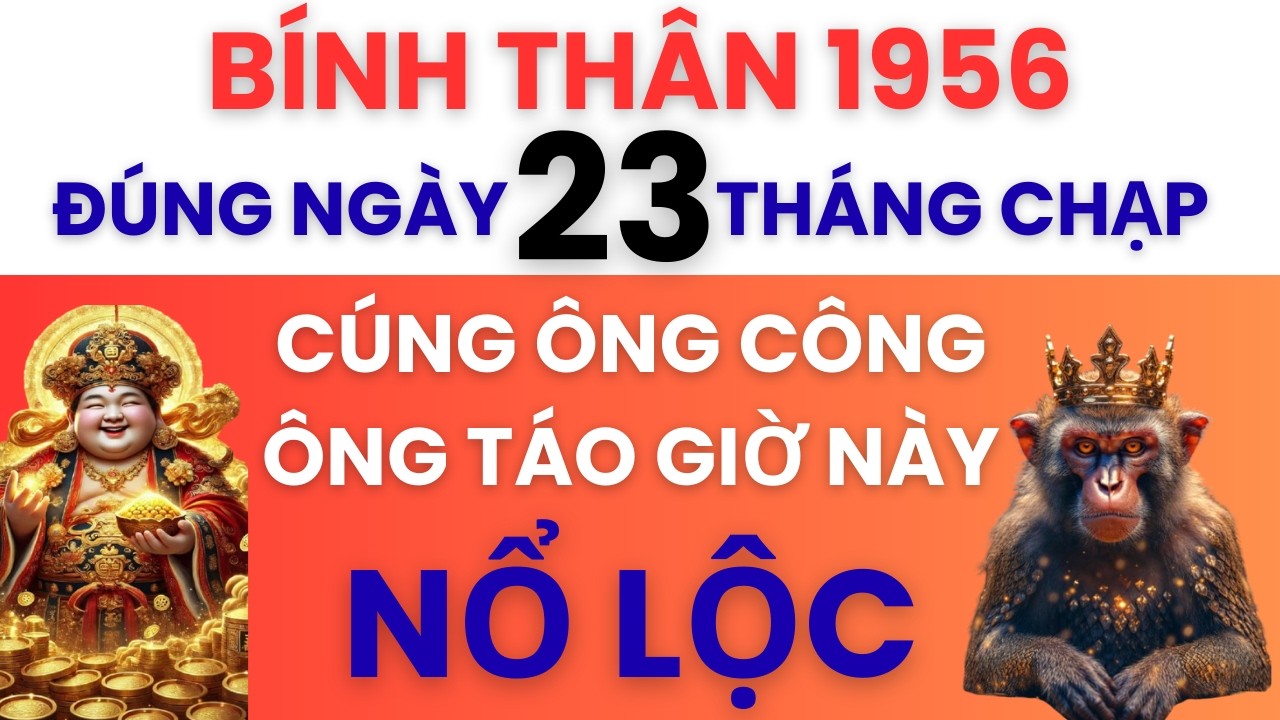 NGÀY 23 THÁNG CHẠP CÚNG ÔNG CÔNG ÔNG TÁO GIỜ NÀY BÍNH THÂN 1956 NỔ LỘC LỚN