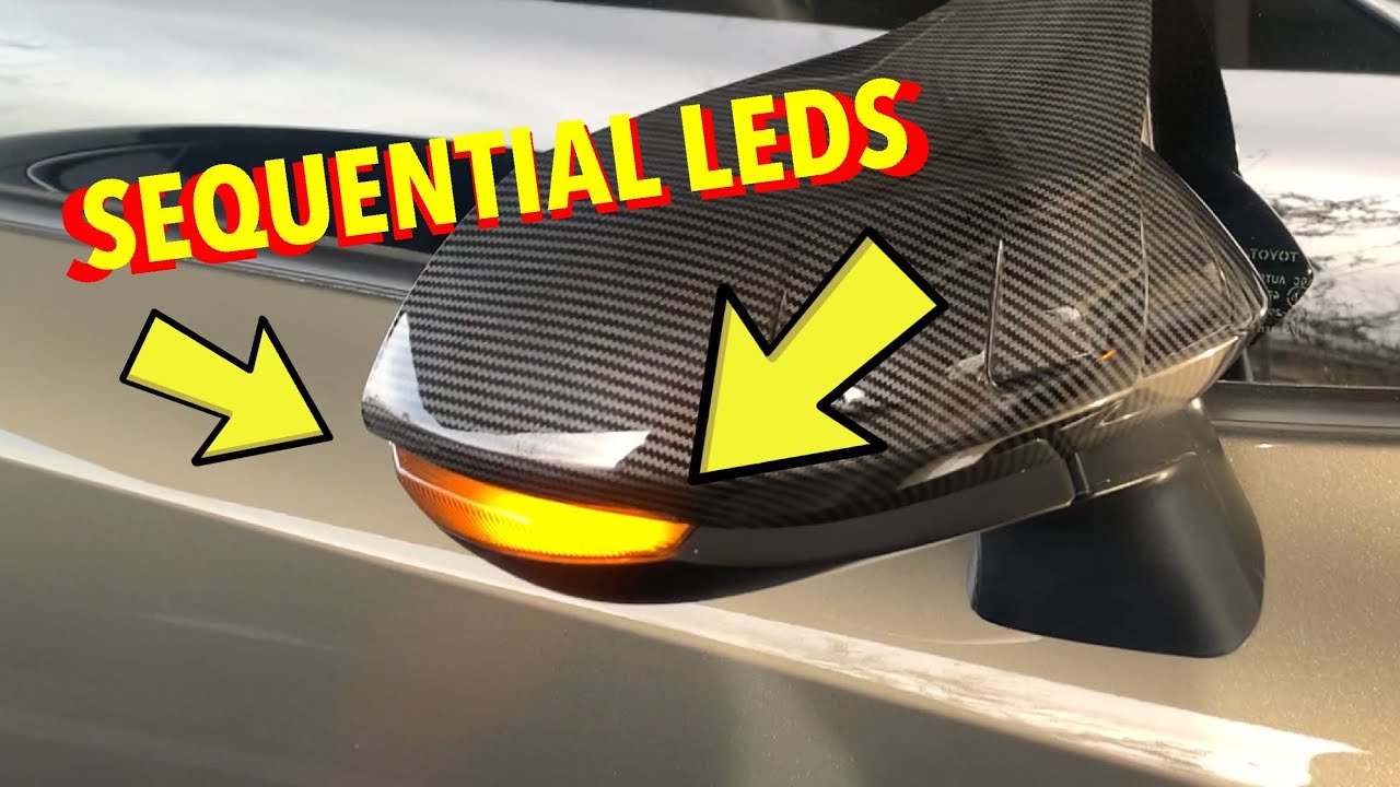 HOW TO INSTALL SEQUENTIAL LEDS ON TURN SIGNAL SIDE VIEW MIRROR  TOYOTA COROLLA 2019 2020 2021 2022