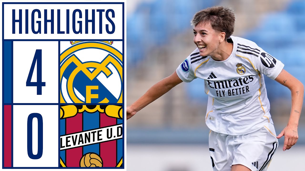 REAL MADRID CF 4 - 0 LEVANTE UD | RESUMEN LIGA F MOEVE