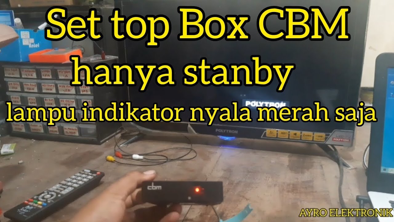 Set top box stb merk CBM hanya stanby| indikator nyala merah