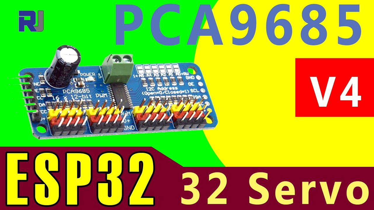 Управление 32 серводвигателями с PCA9685 и ESP32 - V4
