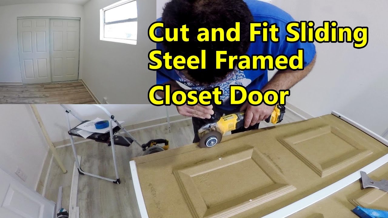 How to Cut and Fit Sliding Steel Framed Closet Doors Complete Installation