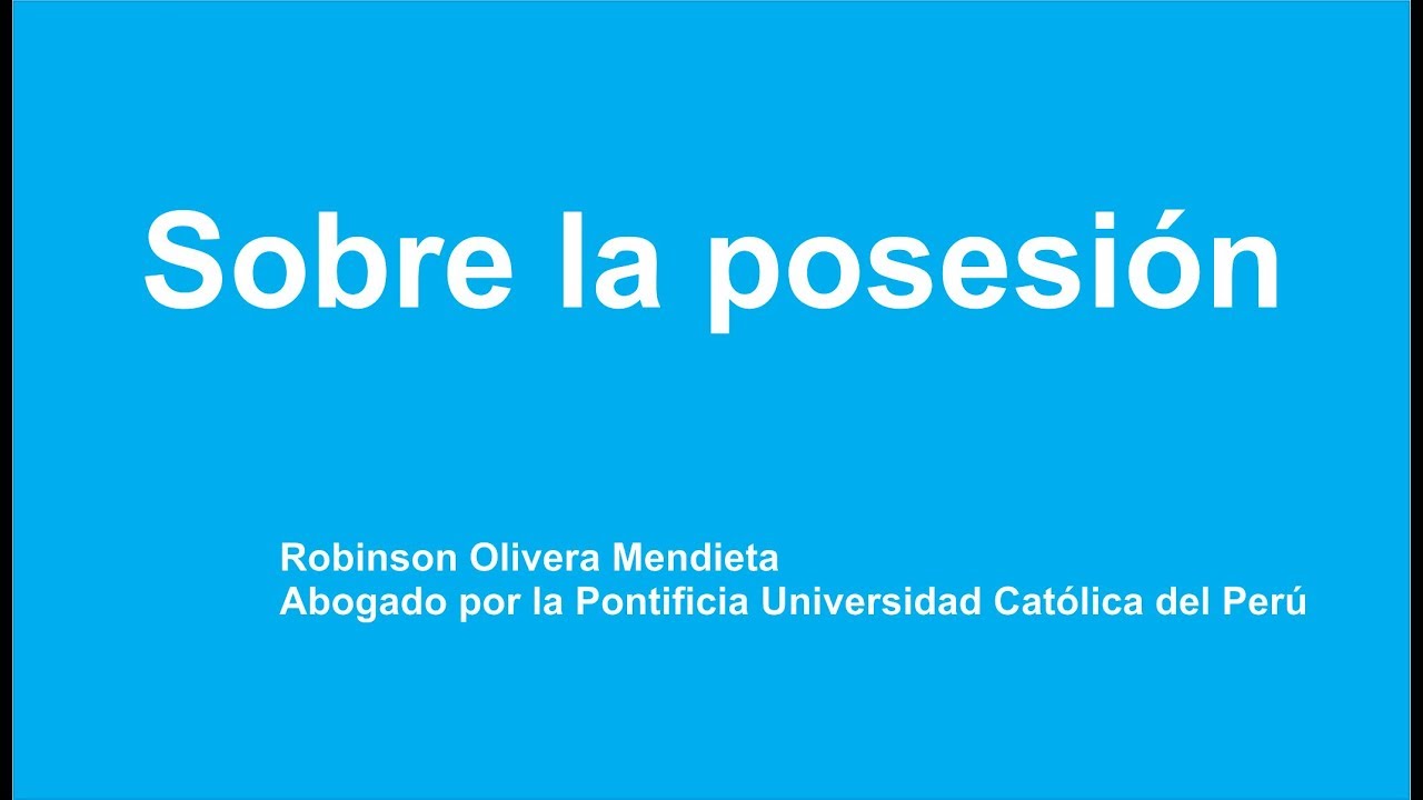Sobre la posesión