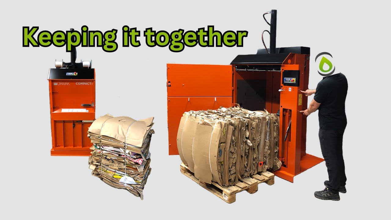 How to secure a cardboard bale using hotmelt strap