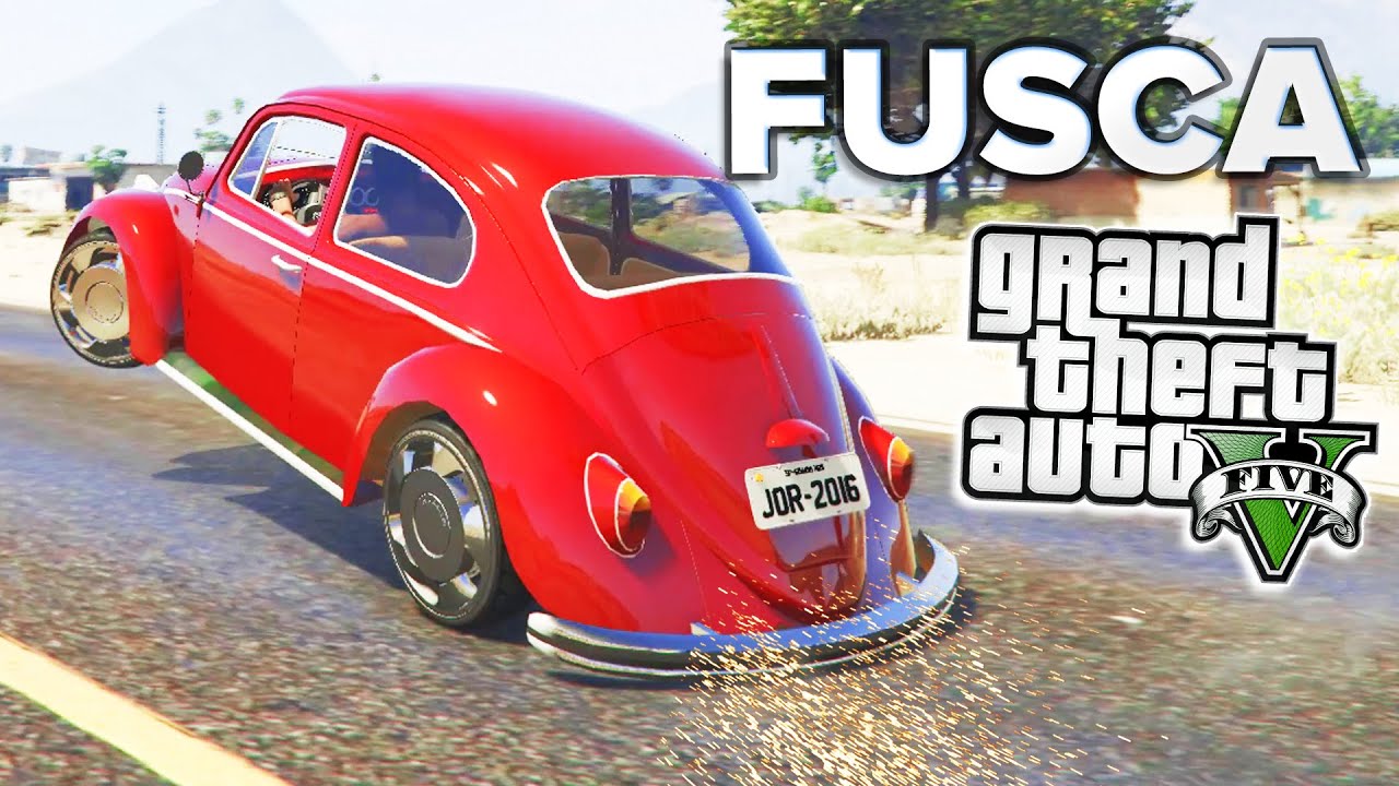 GTA V: FUSCA TURBO REBAIXADO EMPINANDO DE TÃO FORTE! - MOD Carros Brasileiros