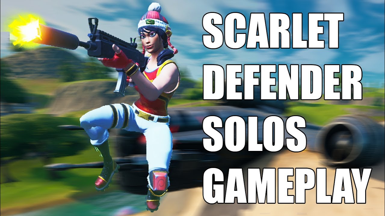 SCARLET DEFENDER Skin Solos GamePlay in Fortnite