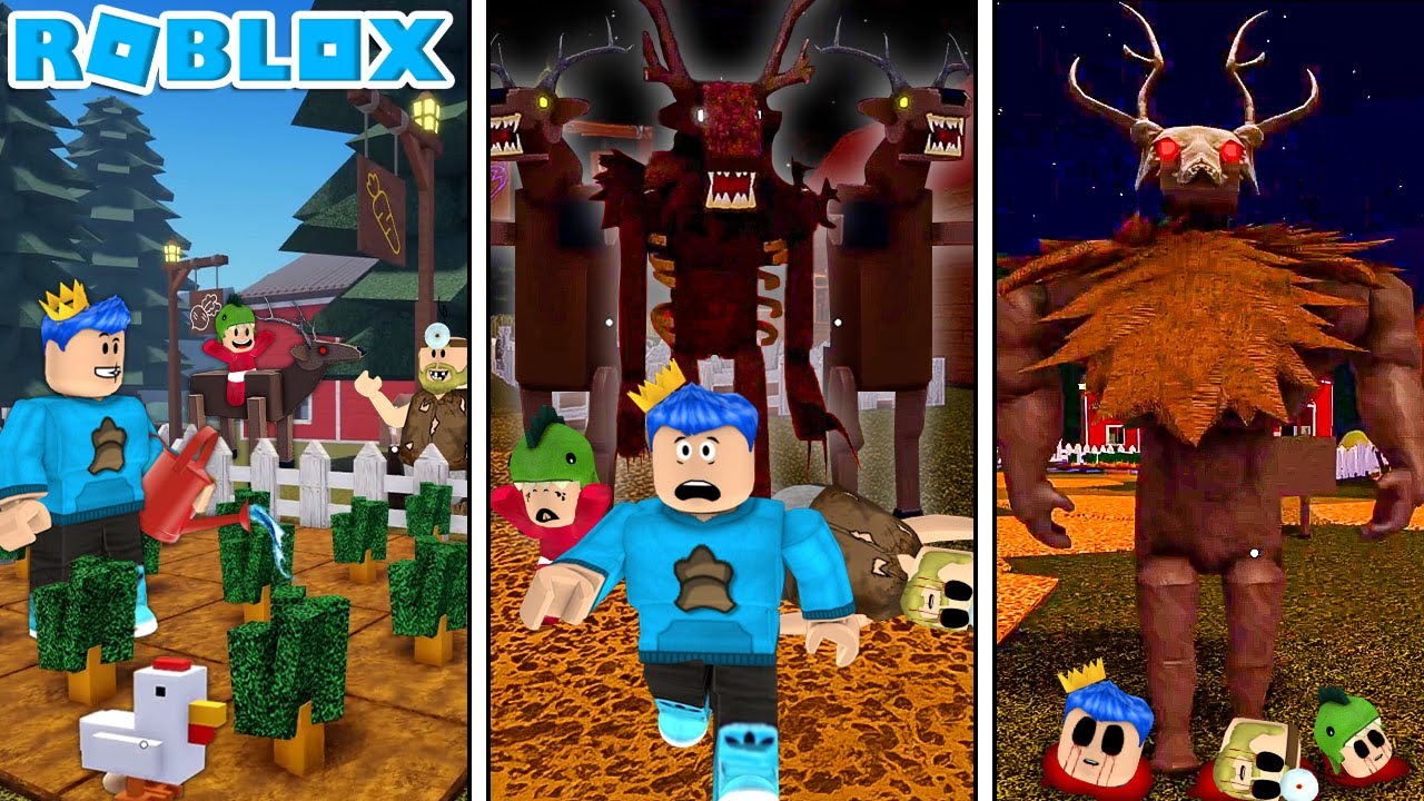 PANDU DAN PAK UNAT 7 HARI TINGGAL DI PERTERNAKAN ANOMALI RUSA TERKUTUK DI ROBLOX!!