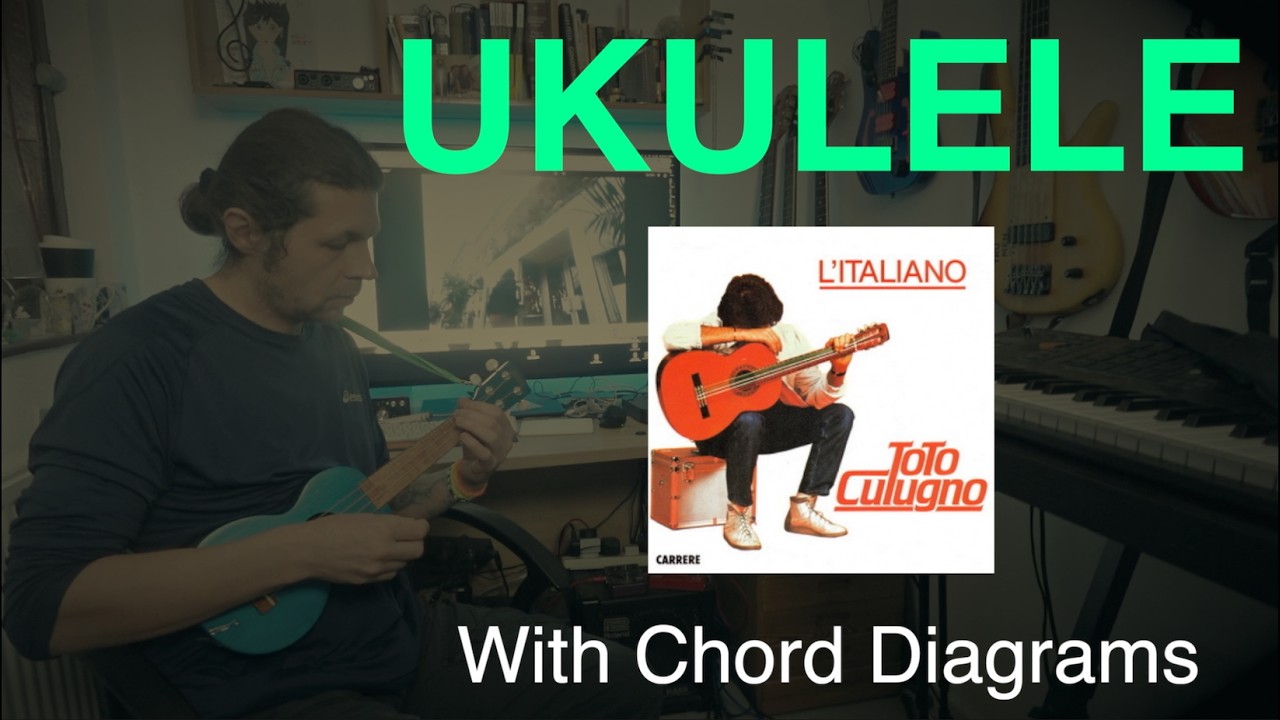 L'Italiano by Toto Cutugno | Ukulele playalong with chord diagram