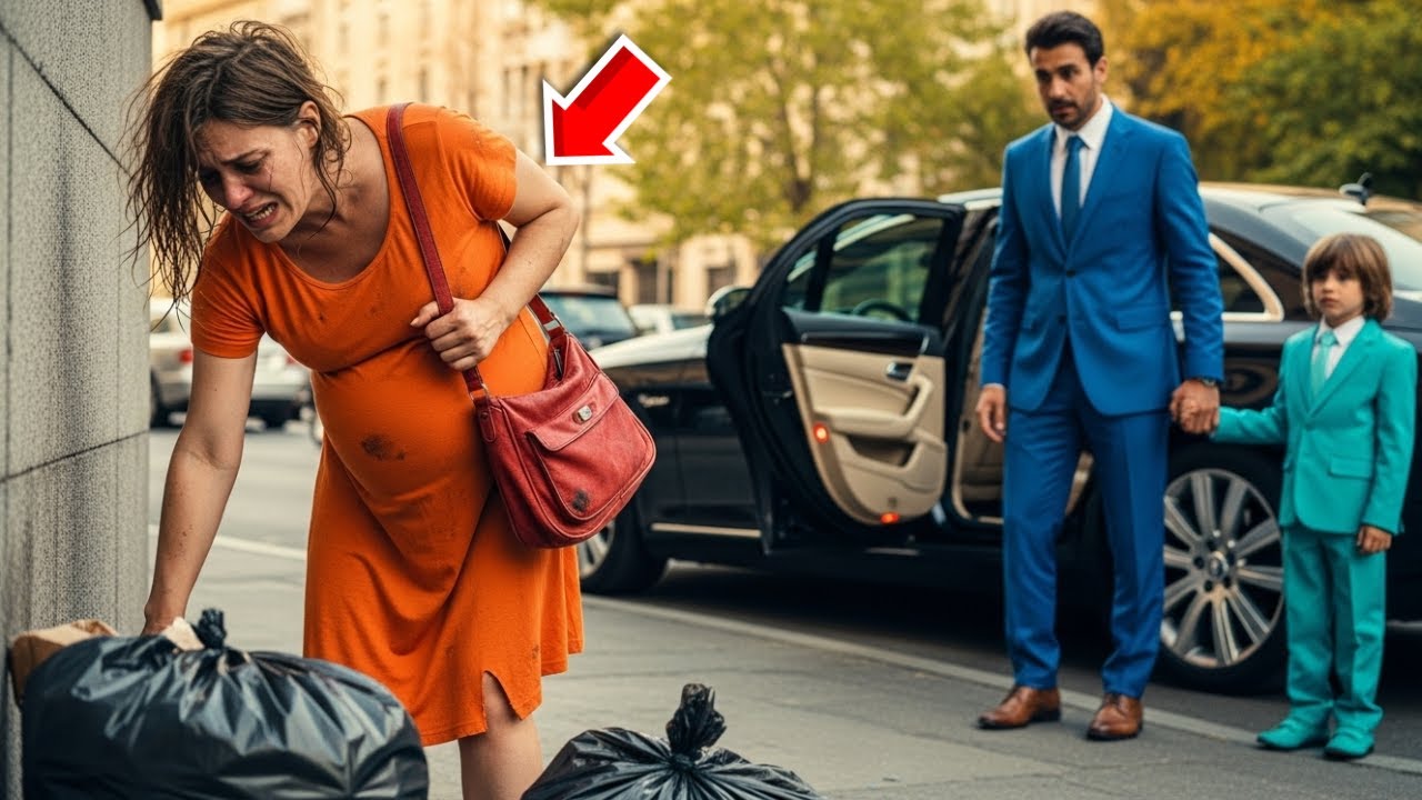 Hamile kadın çocuklarına yiyecek arıyordu... CEO gördü ve her şey değişti...