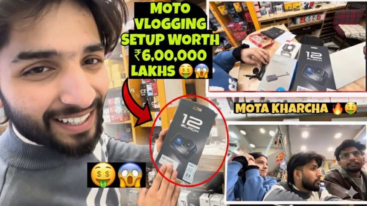 Moto Vlogging Full Setup Worth ₹6,00,000Rs😱🫶🏻 || Finally GoPro 🫶🏻❤️ 