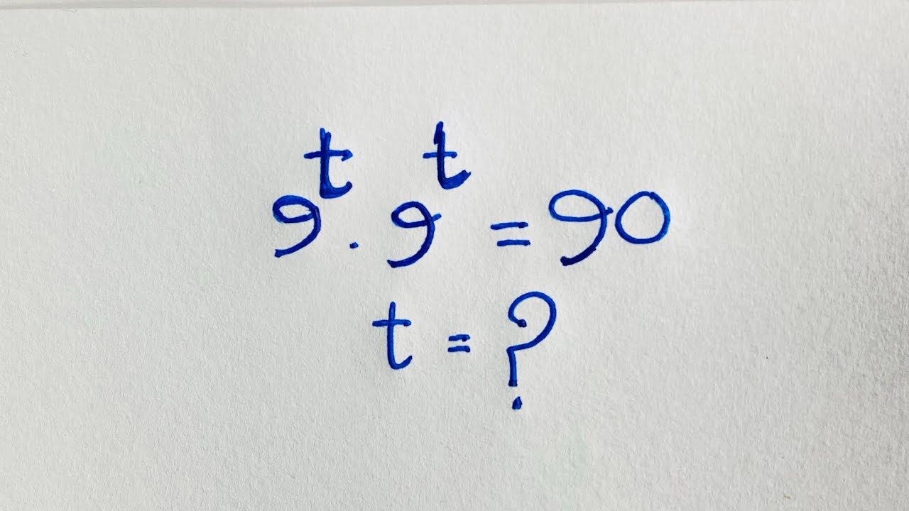 A tricky Exponential Maths Equations | Find the value of t?