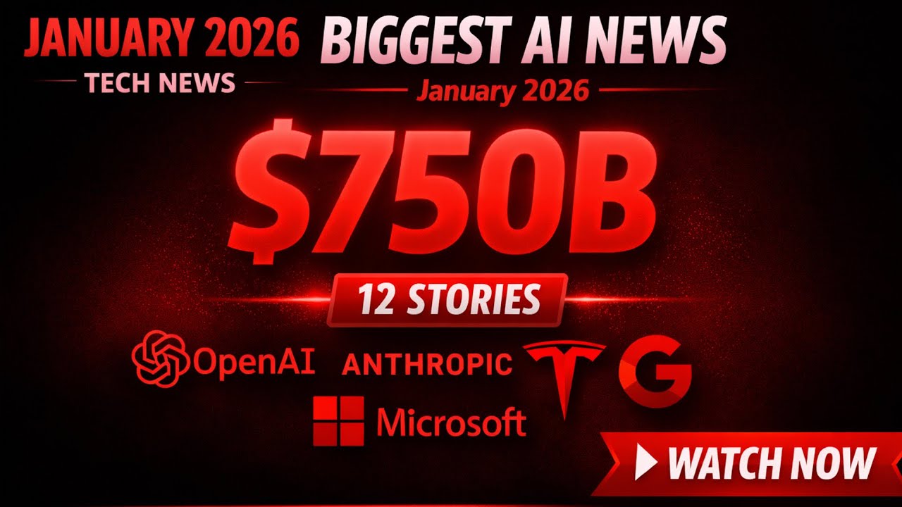 Tech & AI News Roundup - January 2026 | Musk Merger, Tesla Robots, OpenAI , Anthropic & More