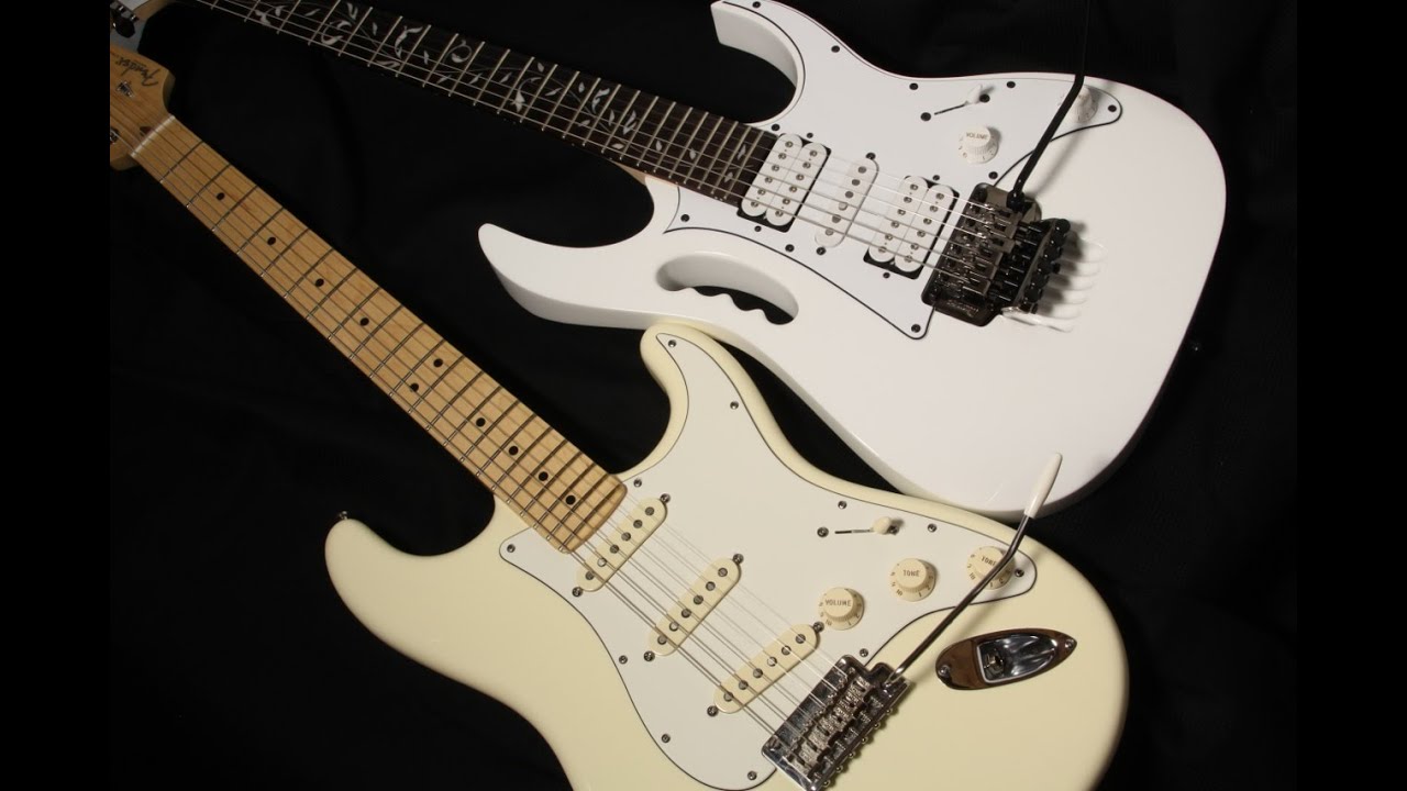 GUITAR TONE - Fender Stratocaster vs Ibanez JEM JR - Babe I'm Gonna Leave You