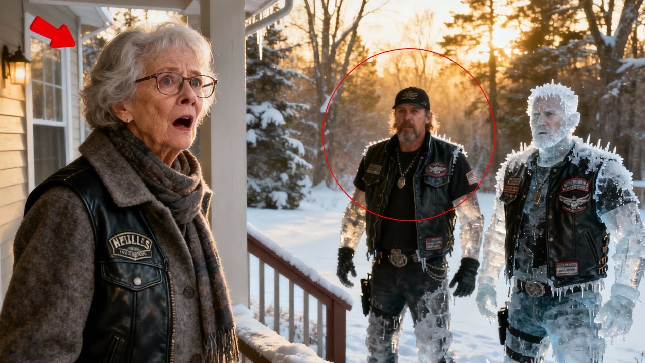Elderly Lady Finds Two Frozen Hells Angels — Her Shocking Reaction Rocked The Town.
