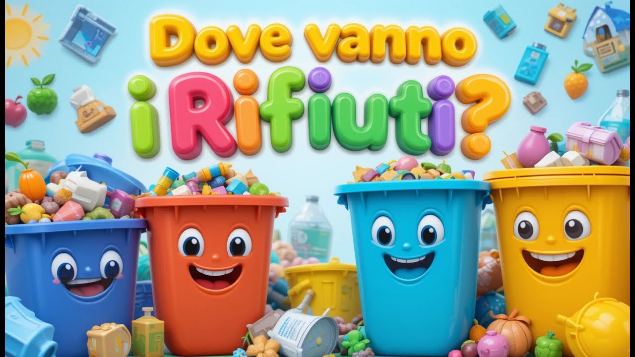 ♻️ Dove vanno i Rifiuti? La Canzoncina pi&ugrave; Divertente per Imparare a Differenziare! 🎶🌍