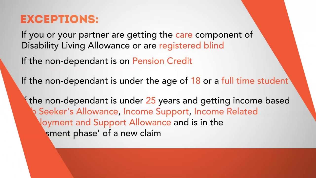 Changes to Non Dependent benefits