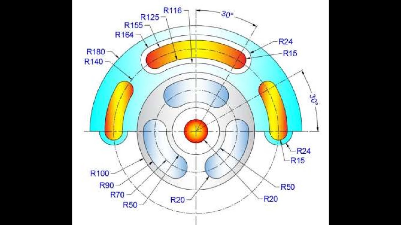 SolidWorks 2D упражнение 171