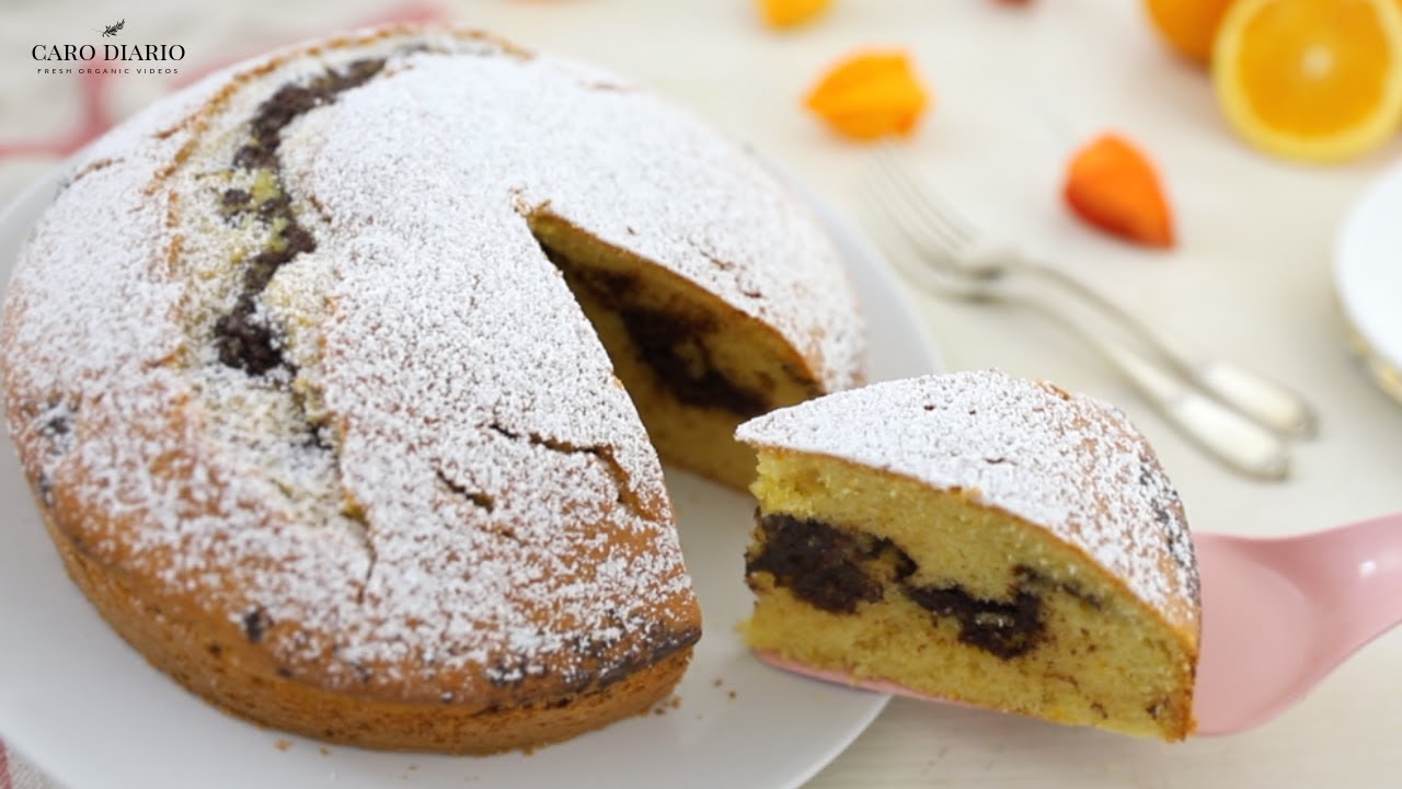 TORTA SOFFICE ALL'ARANCIA CON CUORE DI CIOCCOLATO FONDENTE - FACILE E VELOCE | Il Ricettario #76