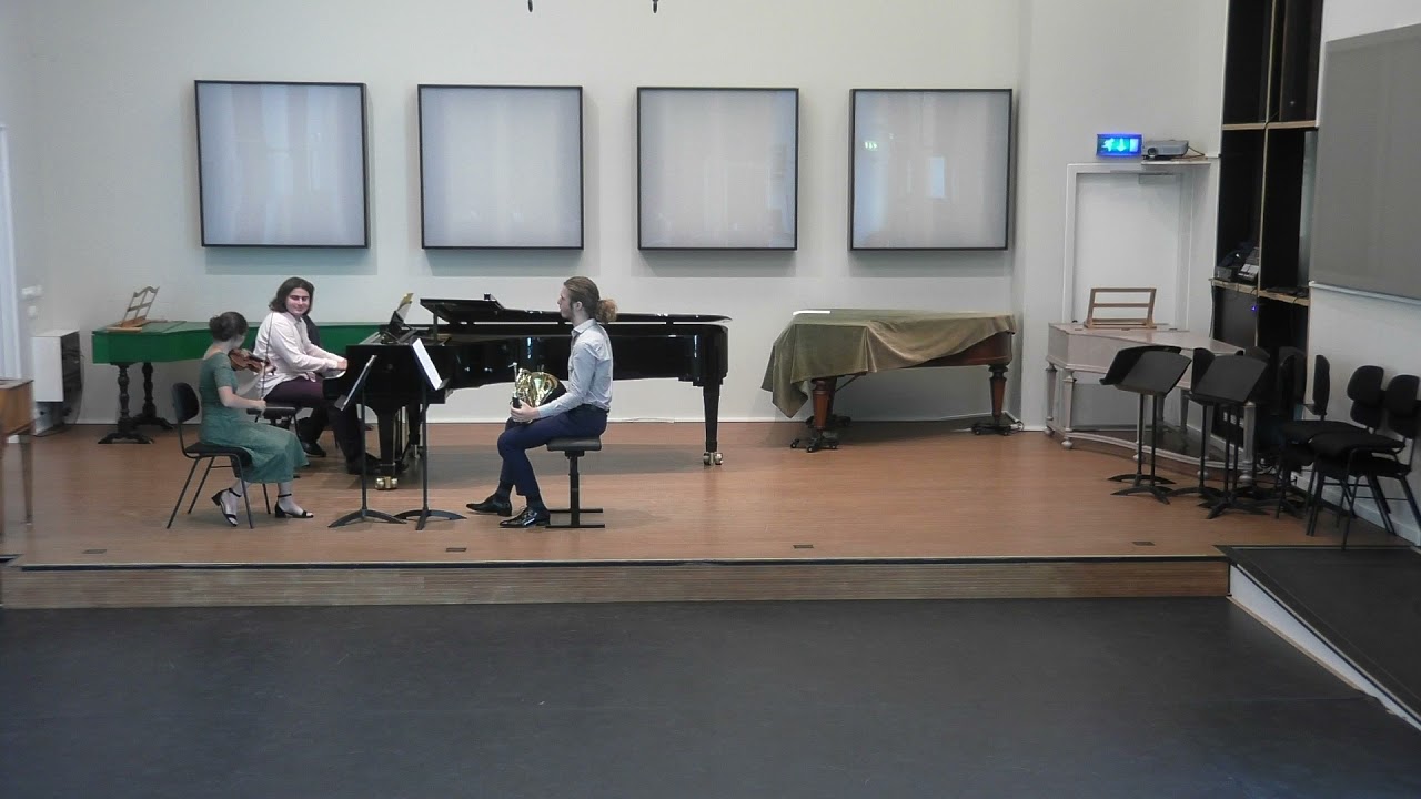 Brahms, Horn trio op.40 mvm.2,4. Sybren Faber, Iris van Nuland, Matvey Glukhovskiy.