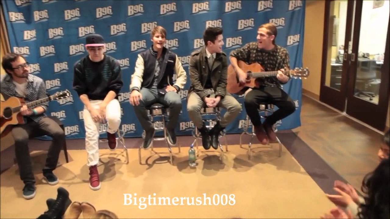 Big Time Rush Singing Music Sounds Better With you( Acoustic Version)