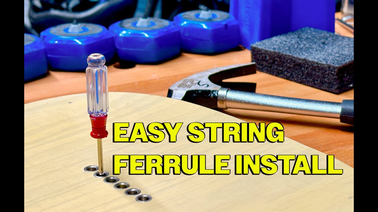 Cheap and Easy Way to Install String Ferrules in Your Guitar