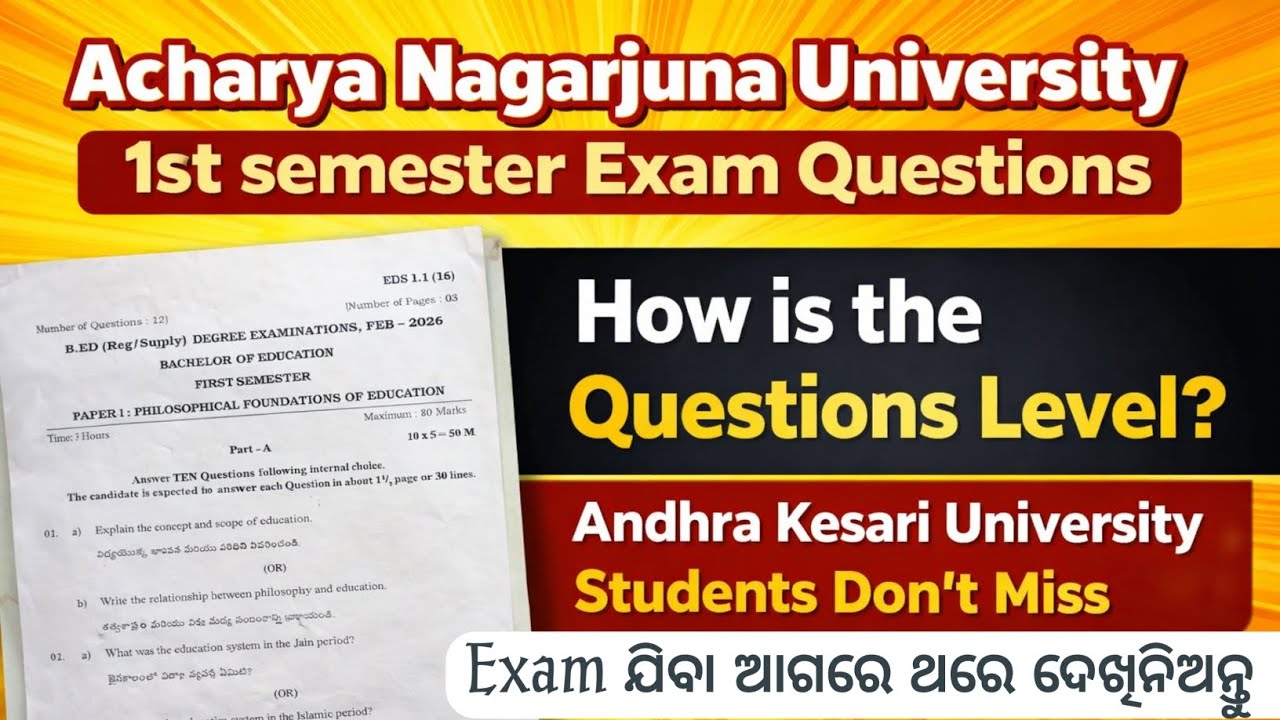 Philosophical Foundation Of Education ANU 1st Semester Questions Discussion/analysis 