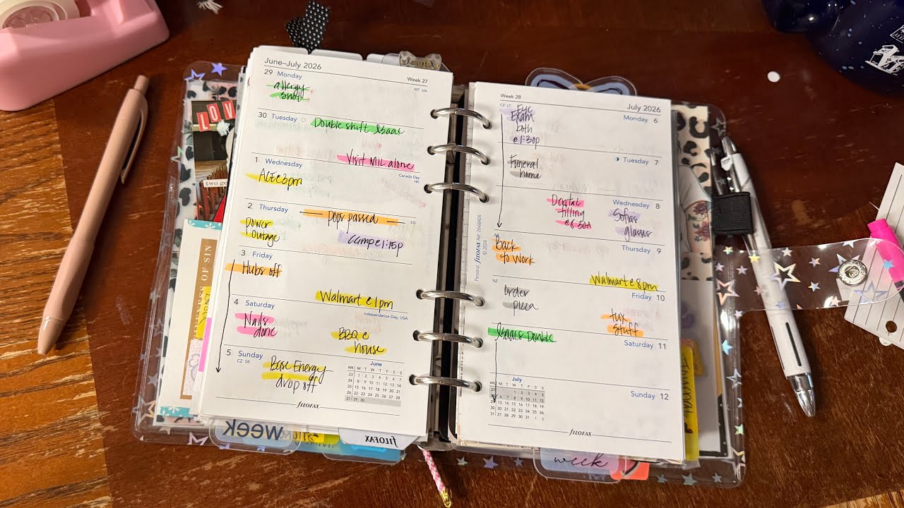 Планируйте со мной &mdash; Личные кольцевые вставки Filofax: неделя на странице &mdash; Перспективное планиро...