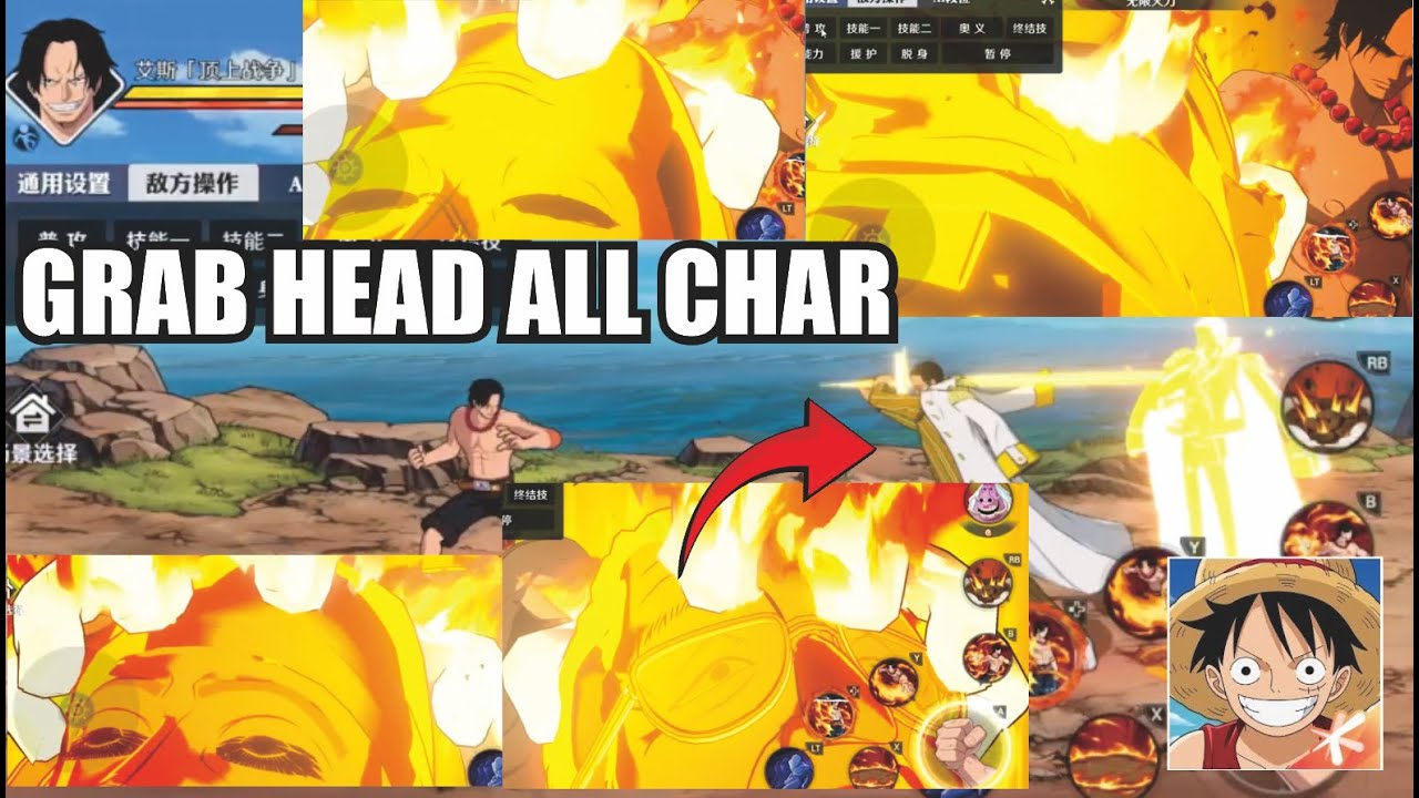 Ace Marineford Grab Head All Char - One Piece AMbition