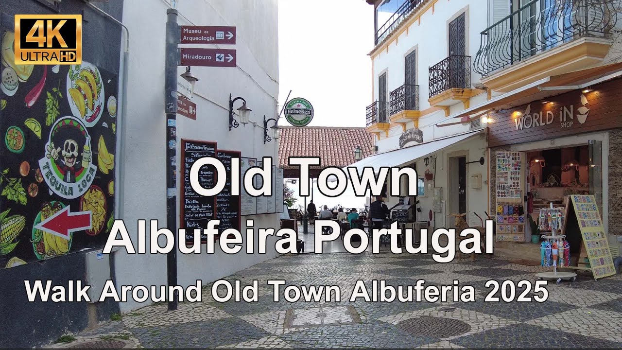 [4K] Walk around Albufeira Old Town Portugal