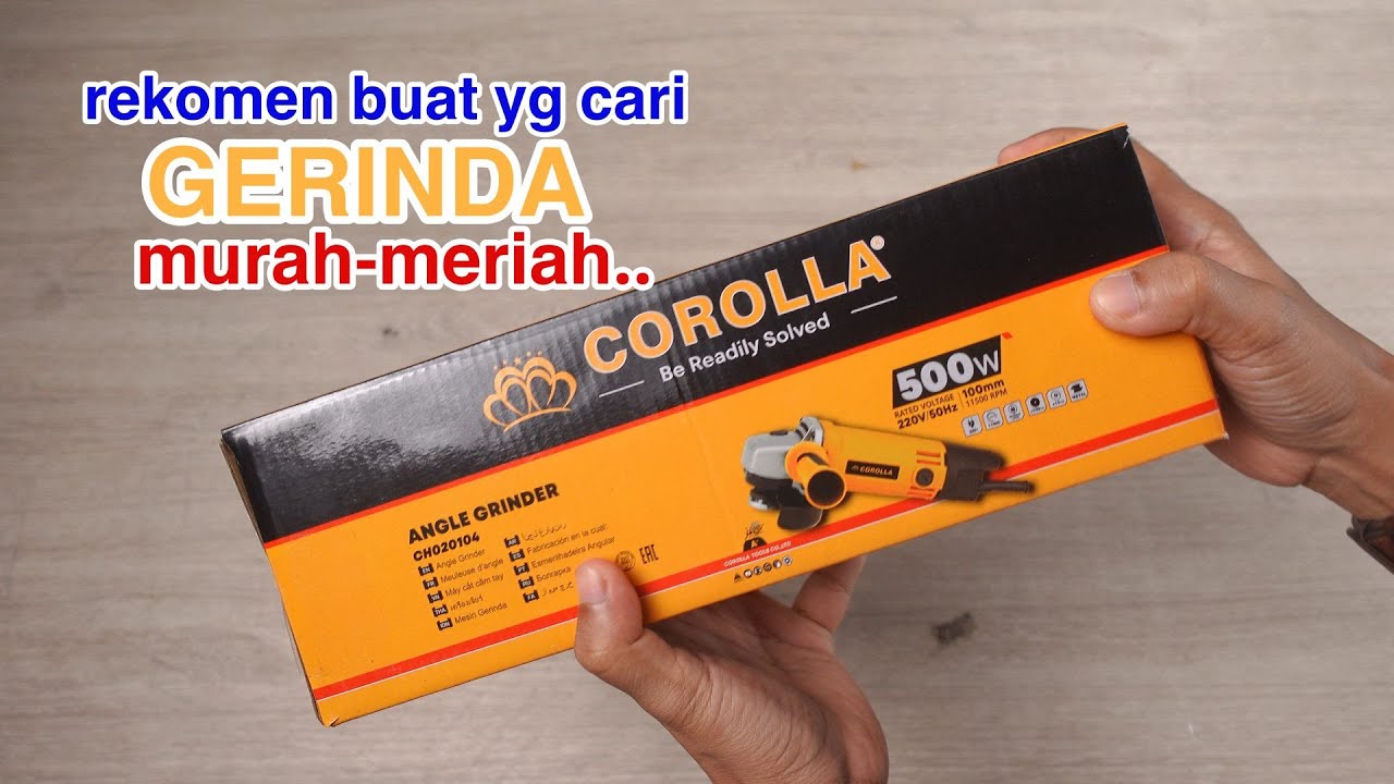 gada cerita pinjem lg ama tetangga, 150 Rb aj dapat gerinda 😁 - COROLLA CH020104 ANGLE GRINDER 500W