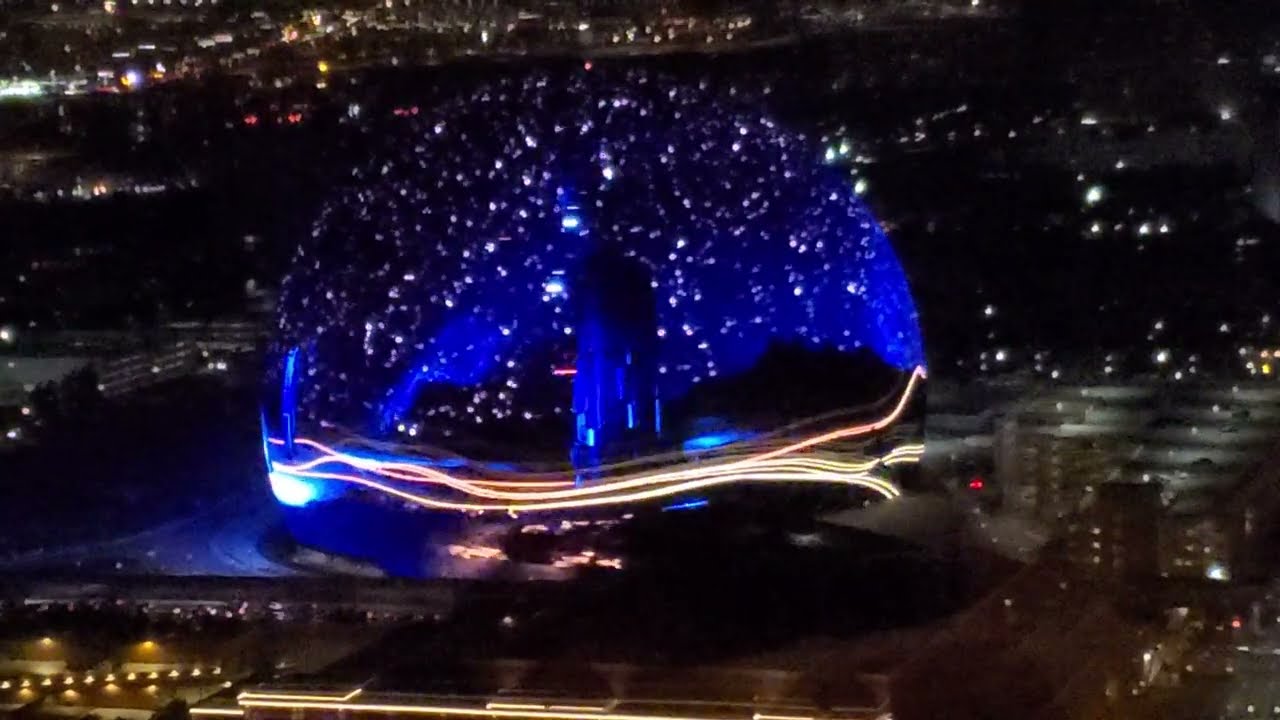 MSG Sphere Tron Effect Las Vegas