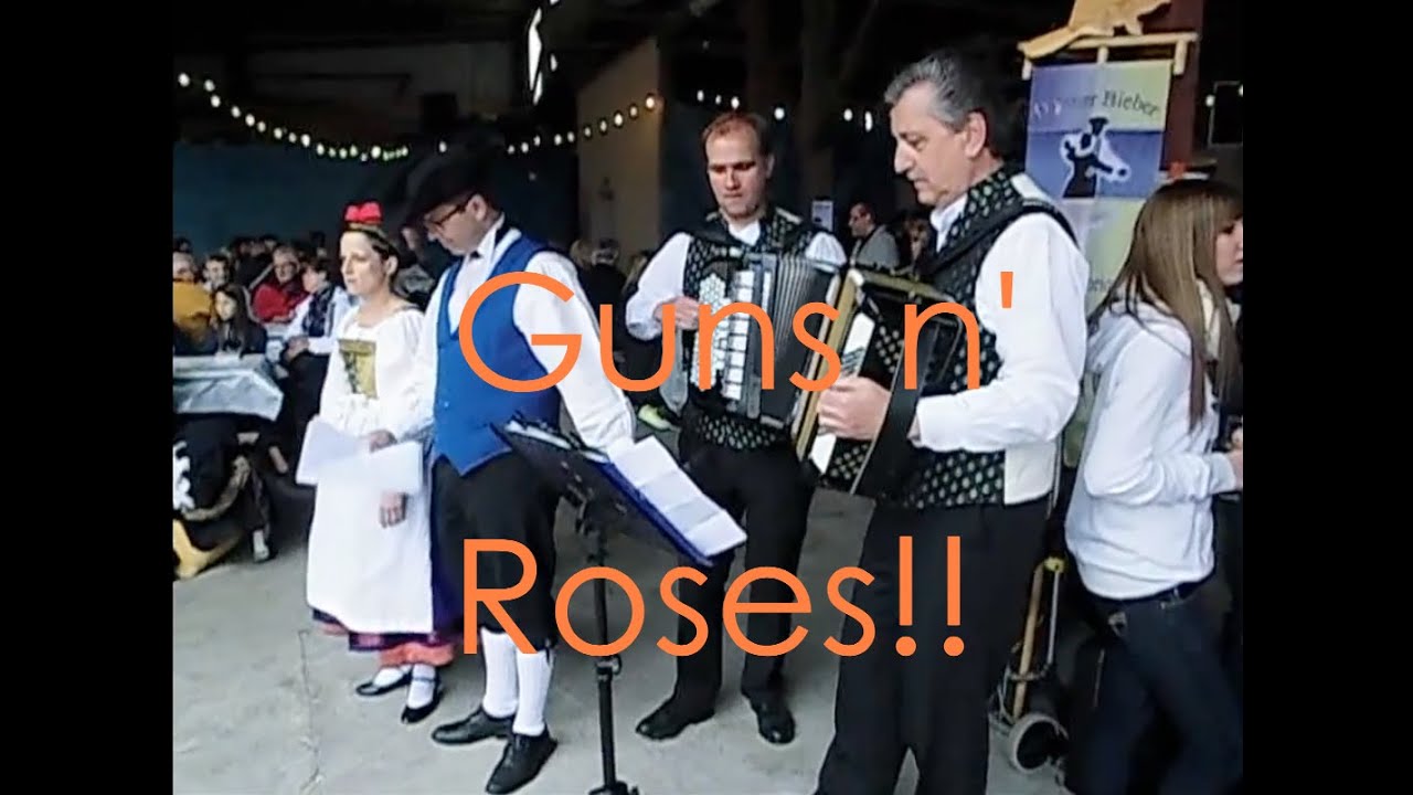 German Oompah band play Sweet Child O' Mine