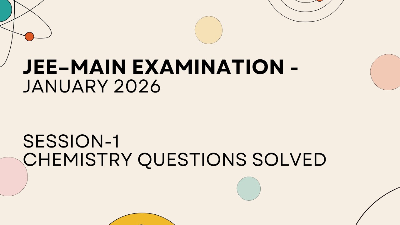 JEE main 2026 session-1 Chemistry questions solved, #jeeadvancedcoaching #organicchemistry #jee