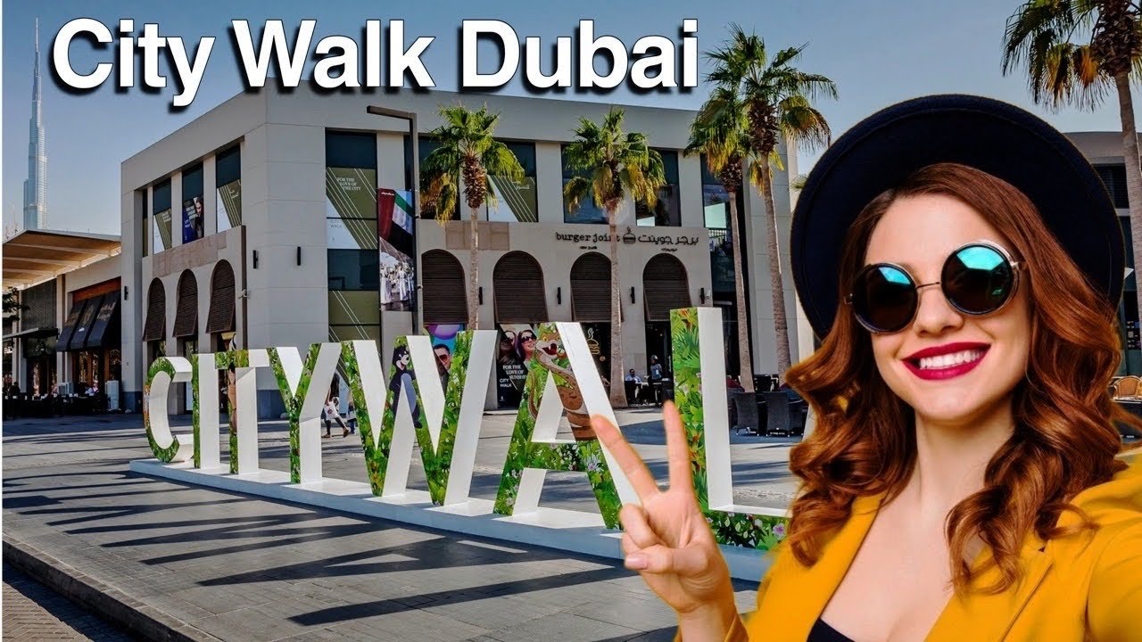 Dubai City Walk 4K Dubai Street Walking Tour| Burj Khalifa |City Walk Tour | Mall of City Walk