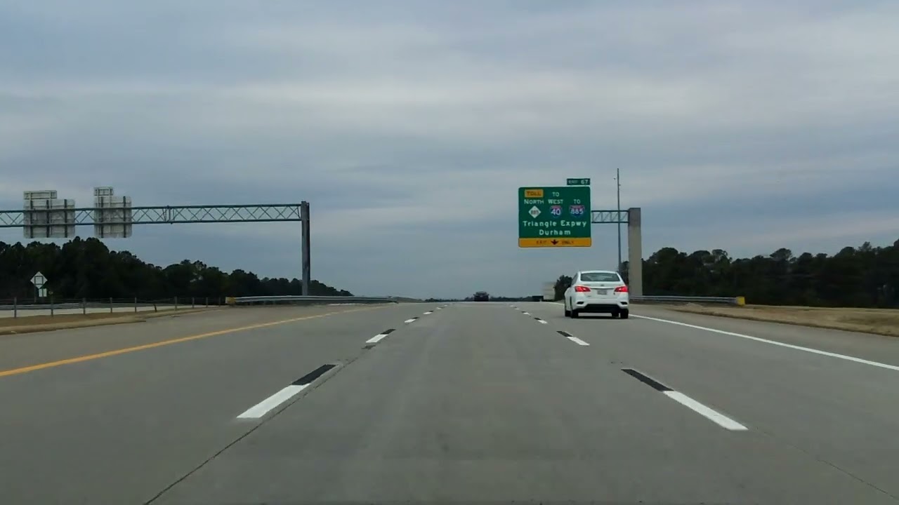 Triangle Expressway (NC 540 Exits 70 to 66) eastbound