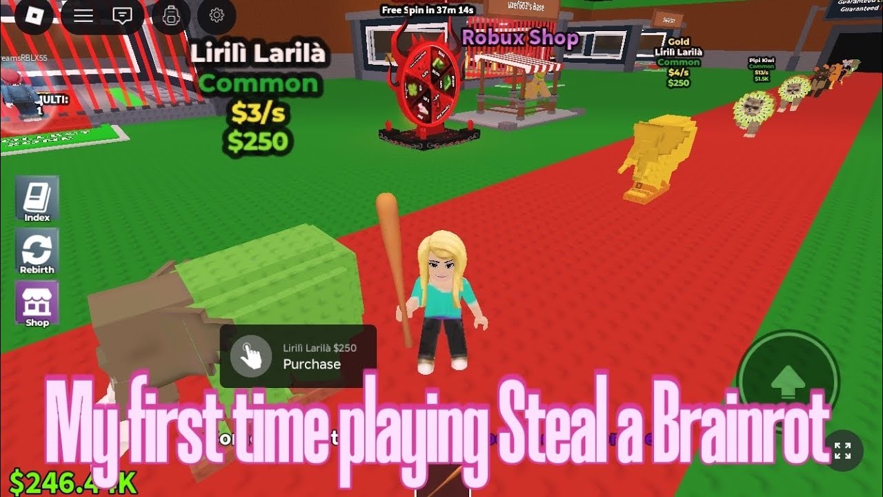 MY FIRST TIME PLAYING STEAL A BRAINROT!!
