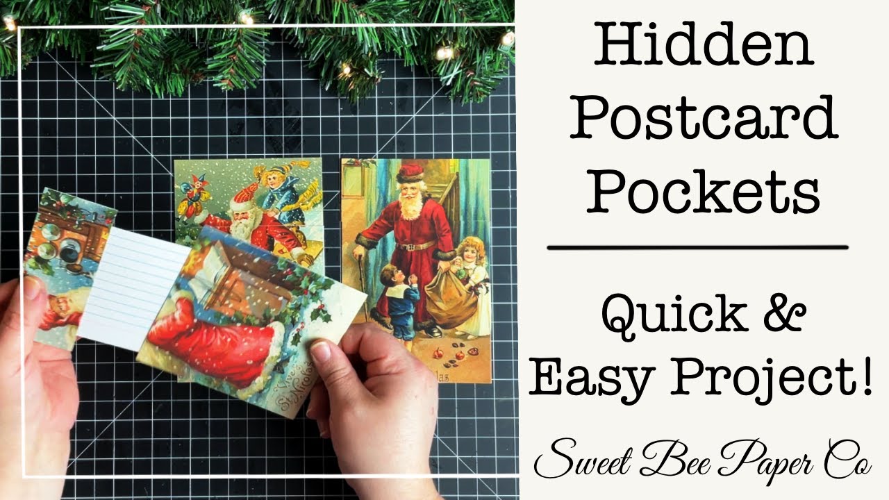 Hidden Postcard Pockets | Junk Journal Ephemera | Altered Postcards | Journaling Card