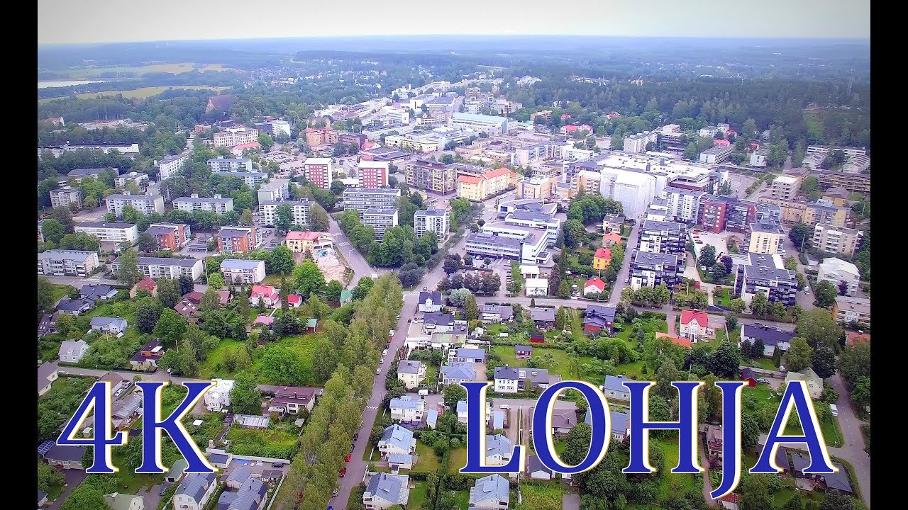 Lohja Finland above  4K drone video