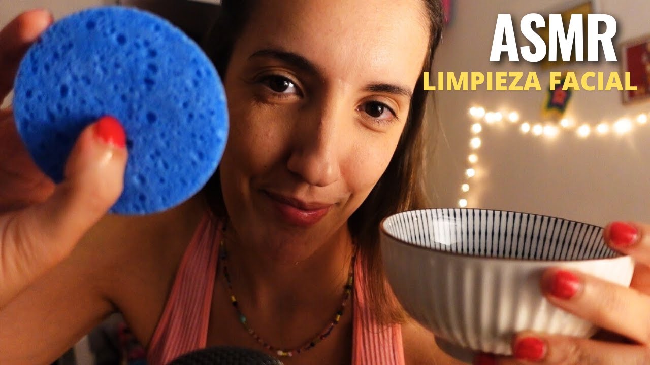 ✨ ASMR ✨en español ✨Atencion personal  Limpieza facial para Dormir lindo