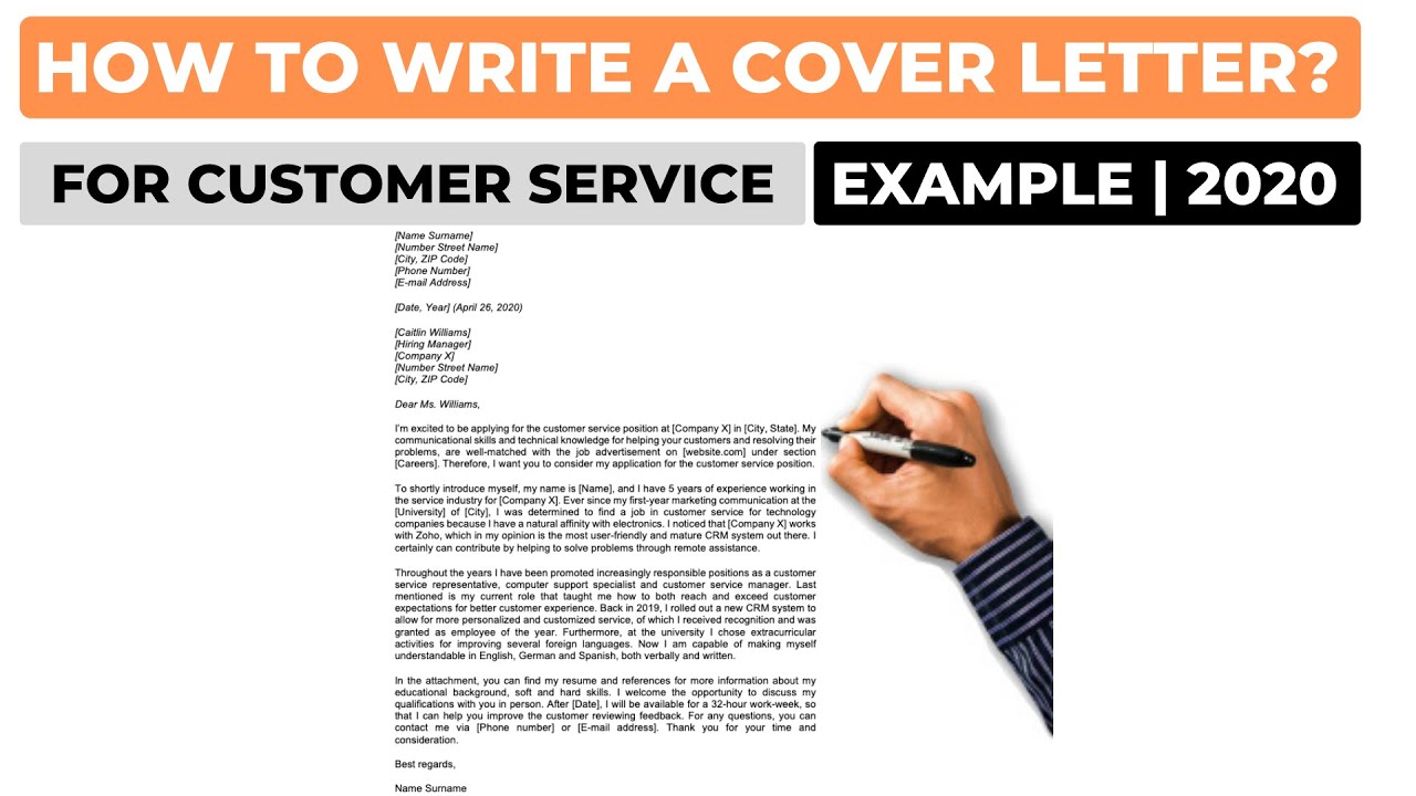 How To Write A Cover Letter For A Customer Service Job? | Example