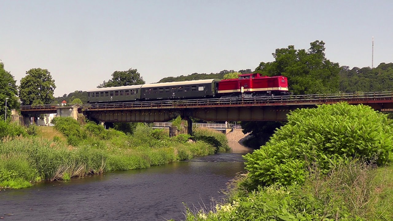 2 Tage mit DR V100 (112 481) mit originalen 12KVD Motor unterwegs in Sachsen im Juni 2020