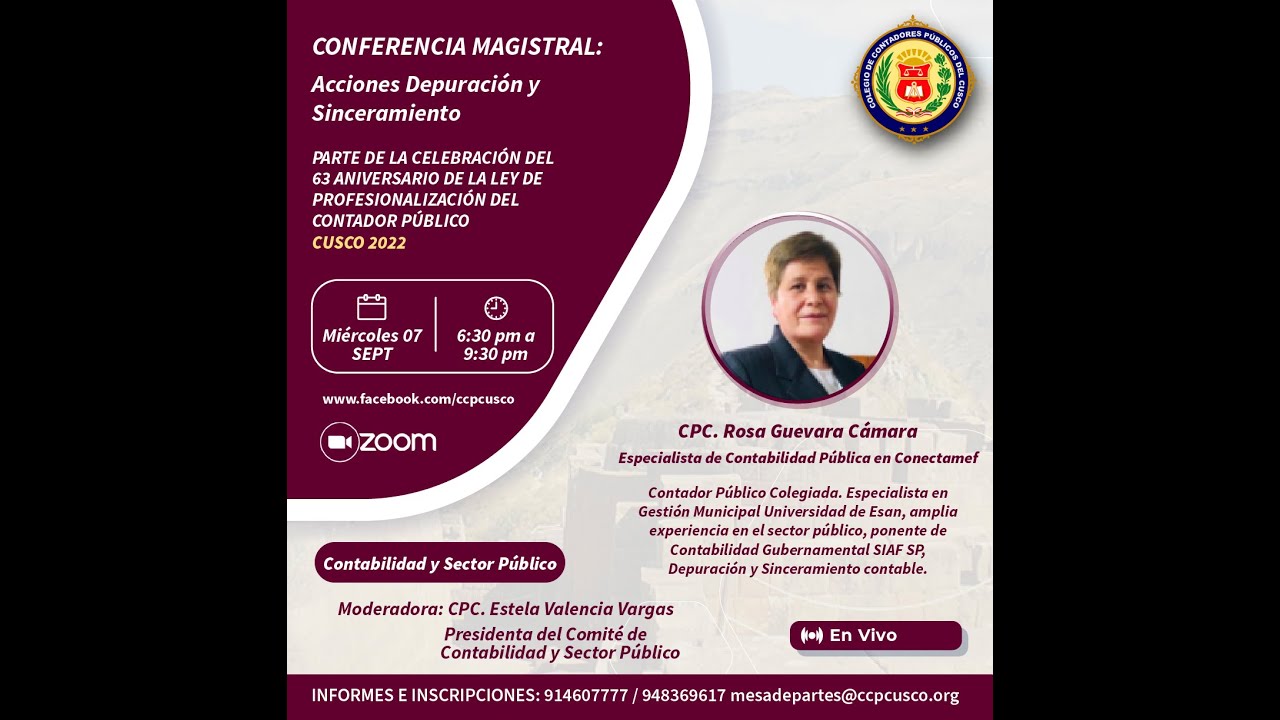 Conferencia magistral: DAcciones Depuración y Sinceramiento