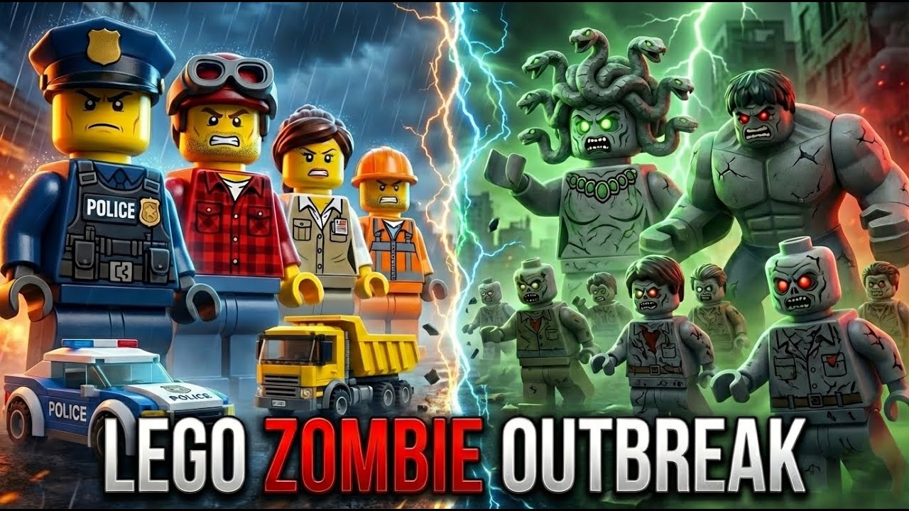 LEGO Zombie Outbreak: The Stone Curse of Marble City | LEGO Zombie Animation | Full Episode 38
