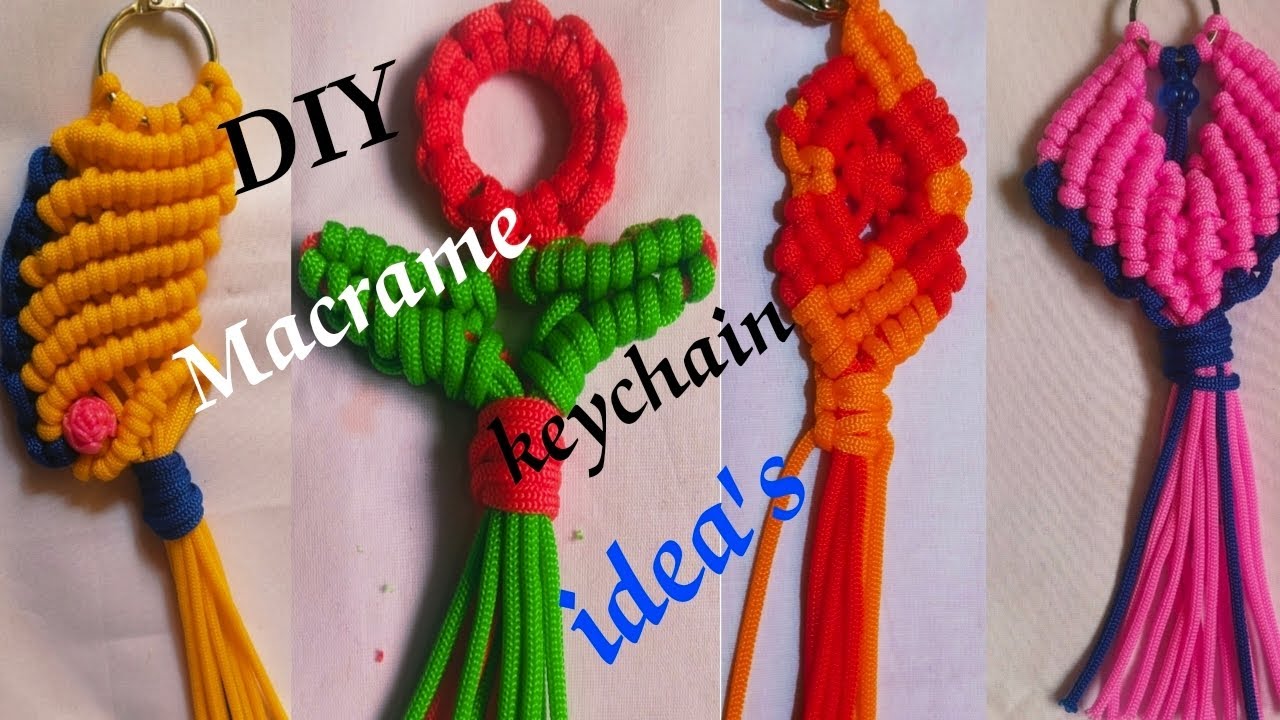 DIY Simple Macrame keychain idea's for beginners |Shabnam Art 