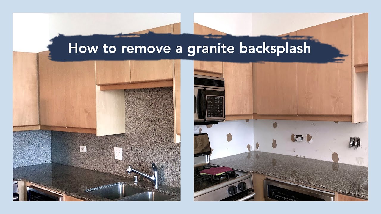 HOW TO REMOVE A GRANITE BACKSPLASH - DIY