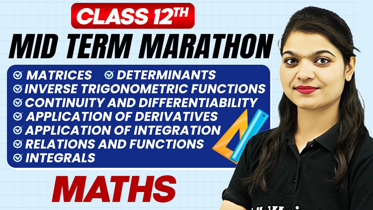 Complete CBSE Maths - Class 12th | MID Term in One Shot | Marathon Series 🔥
