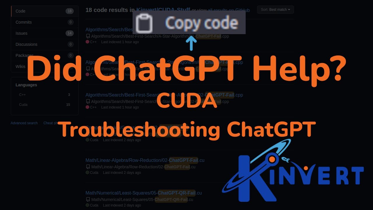 CUDA Update - ChatGPT Troubleshooting Good Practice | Kinvert